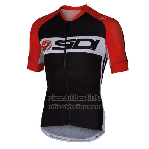 2016 Fietskleding Castelli SIDI Zwart en Rood Korte Mouwen en Koersbroek